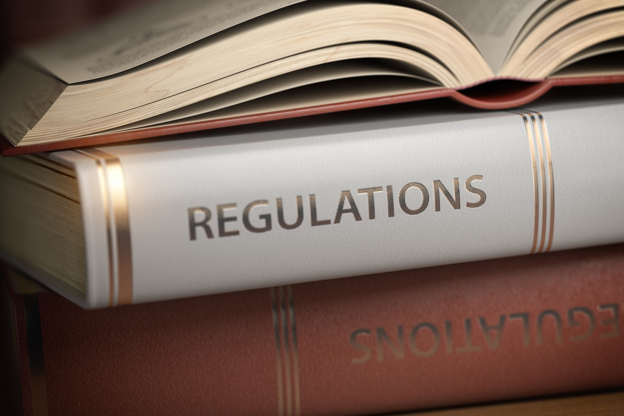 Regulations book. Law, rules and regulations concept.